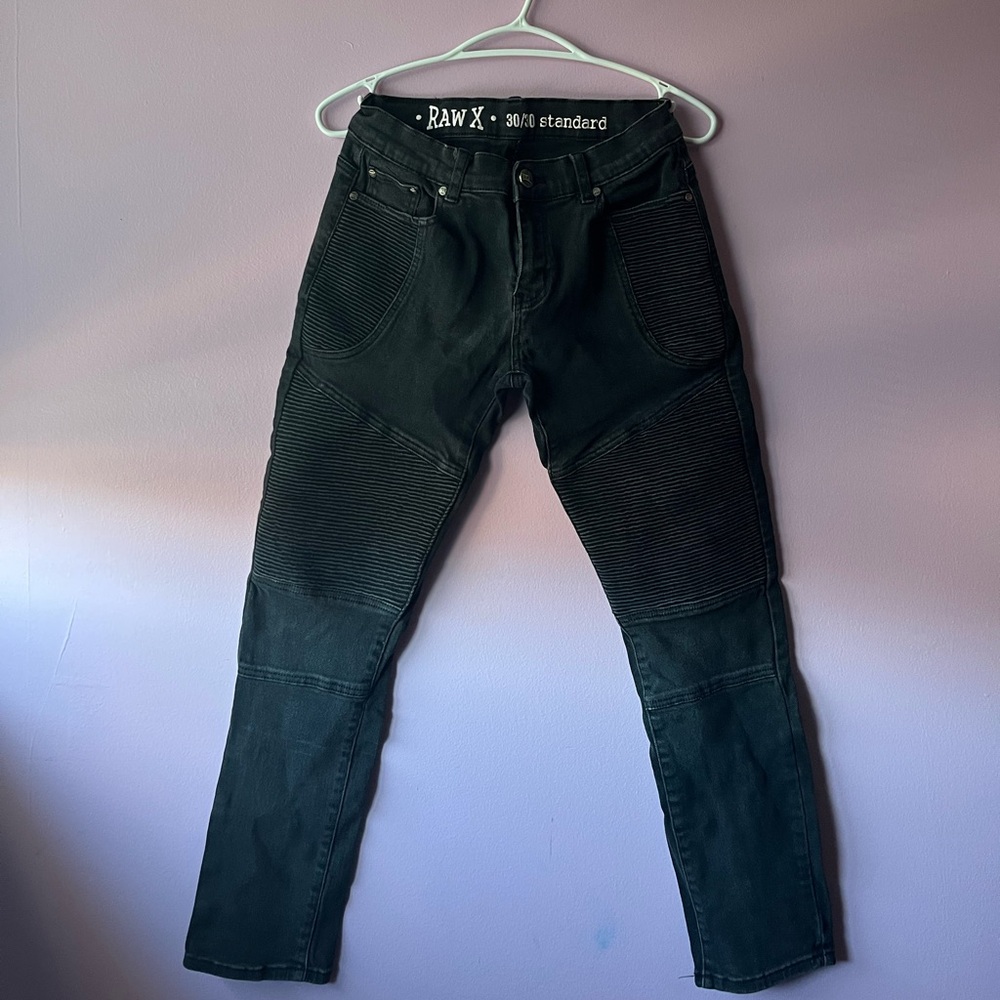 RAW X Black Men’s Ribbed Jeans